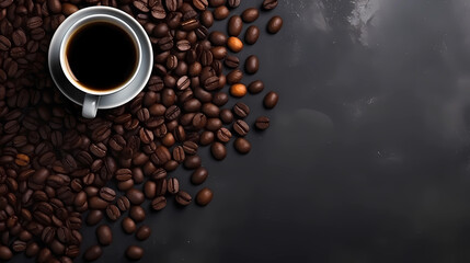 Naklejka premium coffee and coffee beans 