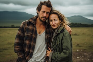 Couple in their 30s at the Ngorongoro Crater in Arusha Tanzania