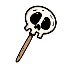 Halloween element decoraction icon tattoo outline design