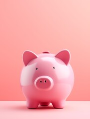 Trustworthy Piggy Bank Banking Symbol Photorealistic Vertical Illustration. Banking and Finance. Ai Generated Bright Illustration with Secure Saving Piggy Bank Banking Symbol.