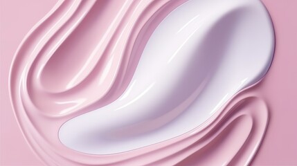 Obraz premium Pink creamy texture as elegant neutral backdrop. Abstract background for beauty product, skincare, cosmetics. AI generated digital design.