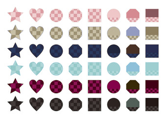 アイコンセット_幾何学,格子柄