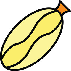 Healthy food icon outline vector. Fruit date. Dry seed color flat