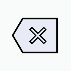 Obraz premium Delete Icon. Erase Symbol - Vector.