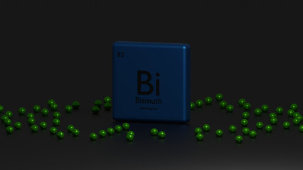 3d representation of the chemical element Nismuth