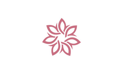 Pink flower ornament logo