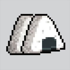 Pixel art illustration Onigiri. Pixelated Onigiri. Japanese Onigiri Rice Food icon pixelated
for the pixel art game and icon for website and video game. old school retro.