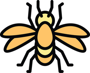 Mosquito icon outline vector. Bite net. Insect control color flat