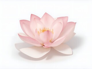 Pink Lotus Petal Vector White Background