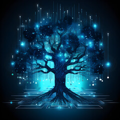Data Network tree. Generative ai. 