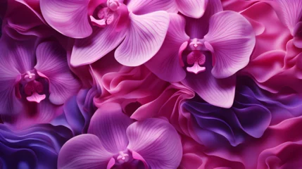 Plexiglas foto achterwand Abstract background with pink orchid flowers © Harshal