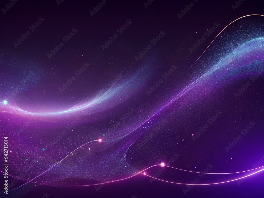 Poster dark abstract background with glowing waves. created by ai generated