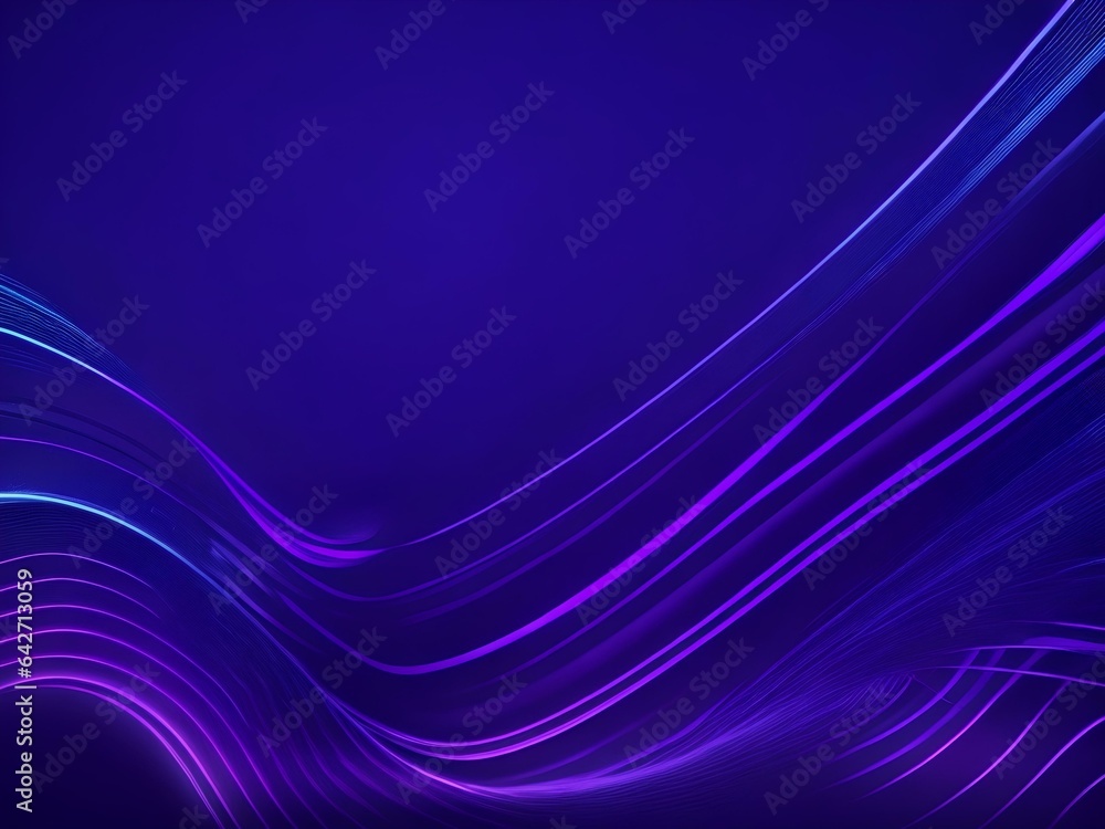 Poster dark abstract background with glowing waves. created by ai generated