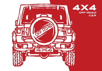 Off Road Car Vector Illustration EPS10