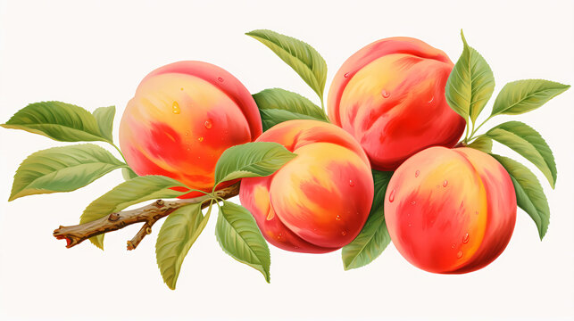 hand drawn cartoon peach illustration

