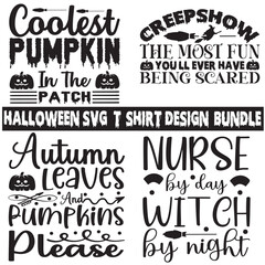 Halloween SVG T-Shirt Design bundle typograph ,Halloween Vector
