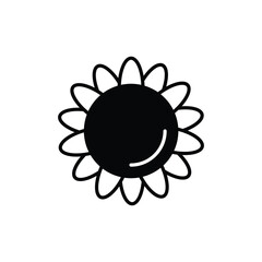 Sunflower icon. glyph icon