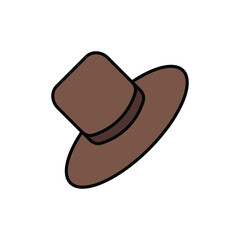 hat icon. filled outline icon