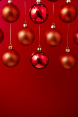 Fototapeta premium Red christmas bauble decoration