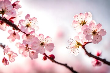 Artistic shot of cherry blossom flower, Cherry Blossom Pink Color beautiful flowers background