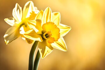 Artistic shot of daffodil flower, Dandelion Yellow Color beautiful flowers background