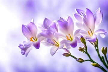 Artistic shot of freesia flower, Soft Lavender Color beautiful flowers background