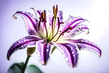Artistic shot of lily flower, Lilac Purple Color beautiful flowers background
