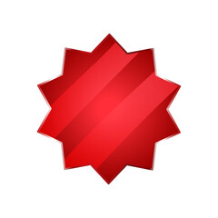 Vector red color of speech bubble shaped banners price tags stickers posters badges