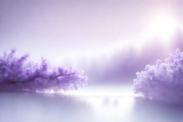 Artistic shot of pancreas made of fog flower, Soft Lavender Color beautiful flowers background