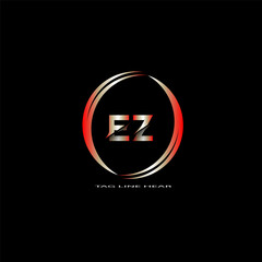 creative letter logo. gradient logo design with black background for your company.