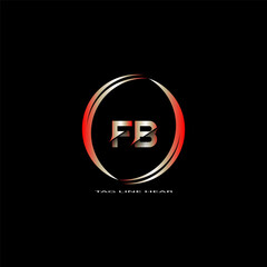 Obraz premium creative letter logo. gradient logo design with black background for your company.