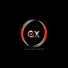 creative letter logo. gradient logo design with black background for your company.