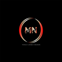 creative letter logo. gradient logo design with black background for your company.