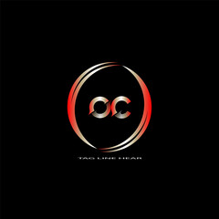 creative letter logo. gradient logo design with black background for your company.