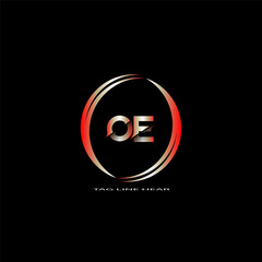 Fototapeta premium creative letter logo. gradient logo design with black background for your company.