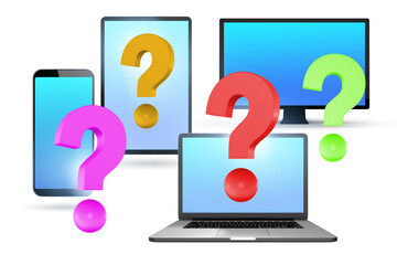 Concept of uncertainty with question mark