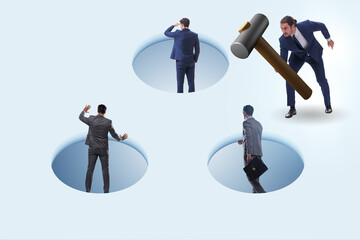 Game of mole hole in the business environment