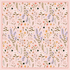 design hijab scarf digital print textile vector flowers