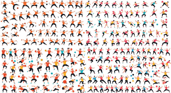 pattern of people sport icon