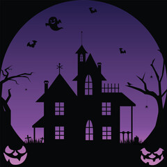 halloween house with bats