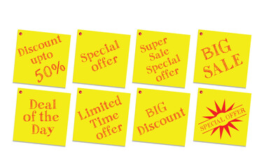 Special Sale set of yellow sticky notes