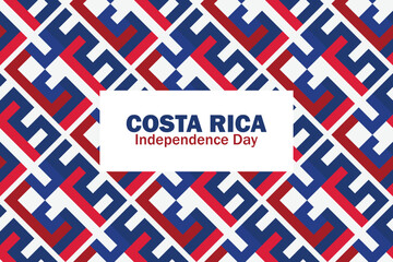 Happy Costa Rica Independent Day Vector Template Design Illustration