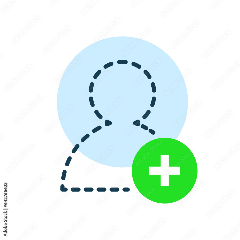 Aufkleber create account, register button concept illustration line icon design editable vector eps10