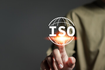 ISO quality control assurance standards business concept. business standard auditing quality...