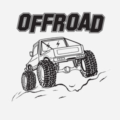 back Off road car logo template