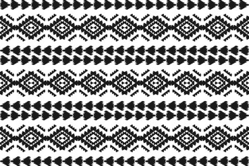 Geometric ethnic ikat seamless pattern traditional. Fabric American, mexican style. Design for background, wallpaper, illustration, fabric, clothing, carpet, textile, batik, embroidery.