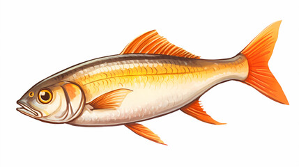 Fototapeta premium hand drawn cartoon delicious sea fish illustration 