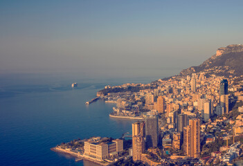 Aerial view of  Monte Carlo, Monaco