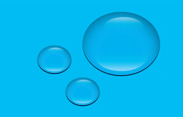 Illustration concept created with water drop shape vector, blue background.