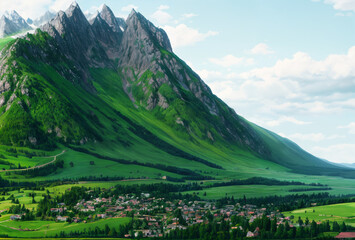 Fototapeta premium 山 generrativeAI